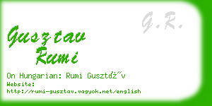 gusztav rumi business card